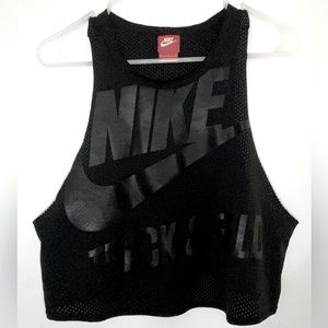 Nike Track & Field Sportswear Jersey Mesh Crop Tank Top Sleeveless Size Medium